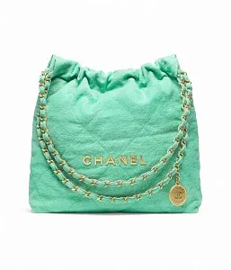 Chanel Сумка Mini 22 Turquoise Denim - фото 1