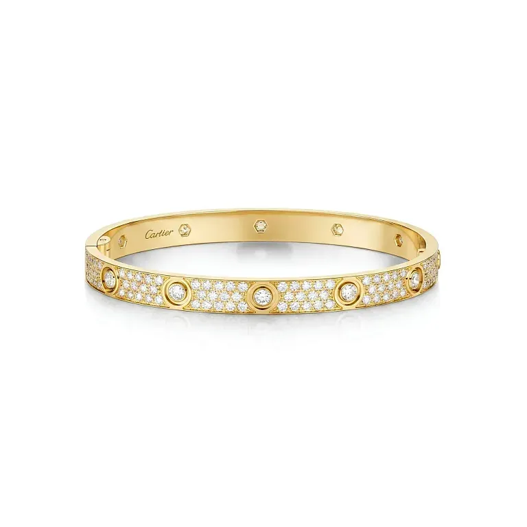 Браслет Love classic model, paved, 10 diamonds Cartier Men - фото 1