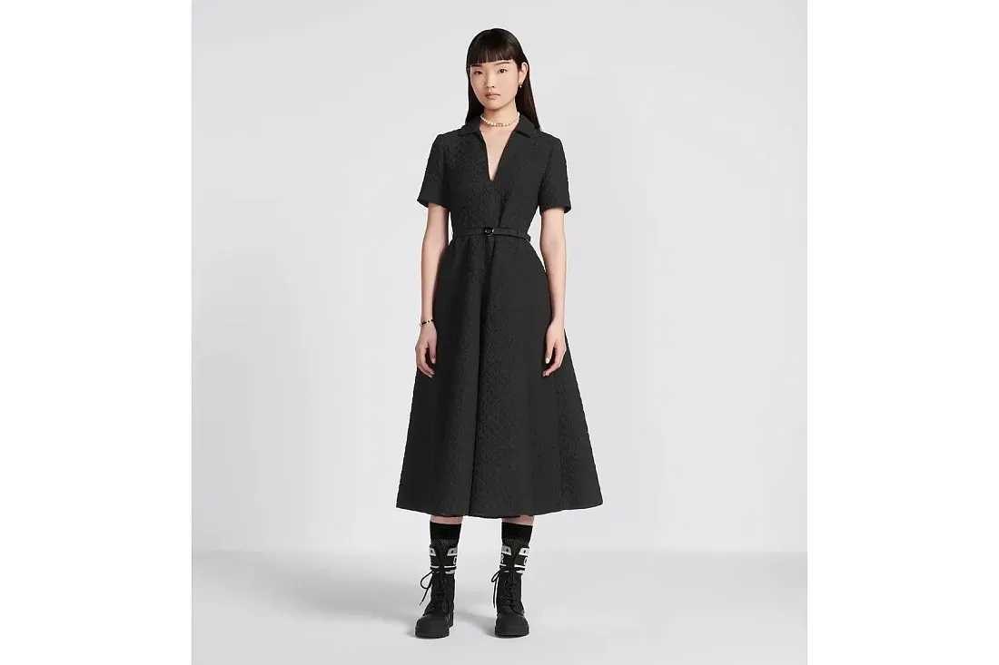Dior Платье миди с поясом - фото 2