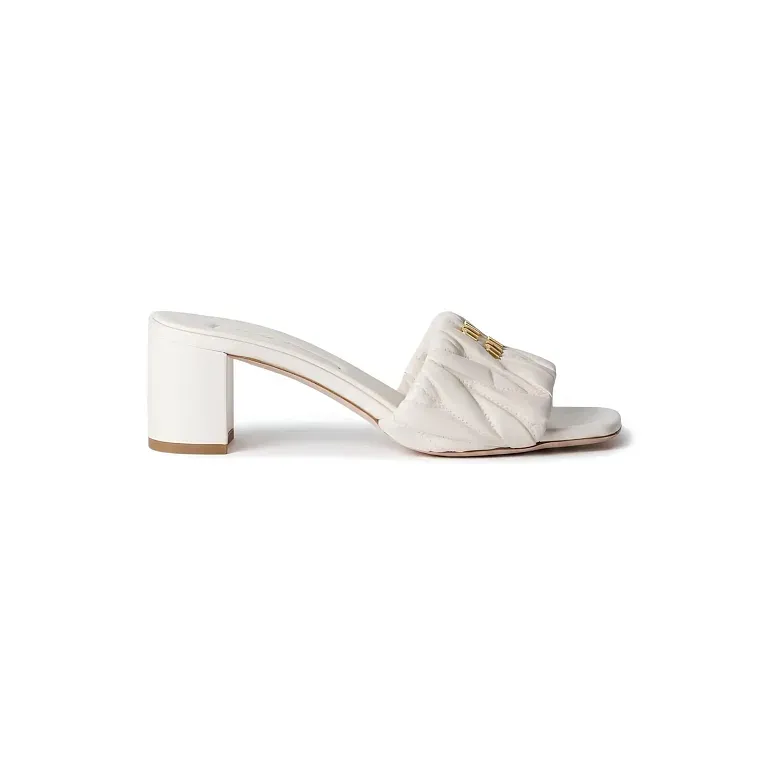 Босоножки Matelasse Miu Miu White - фото 1