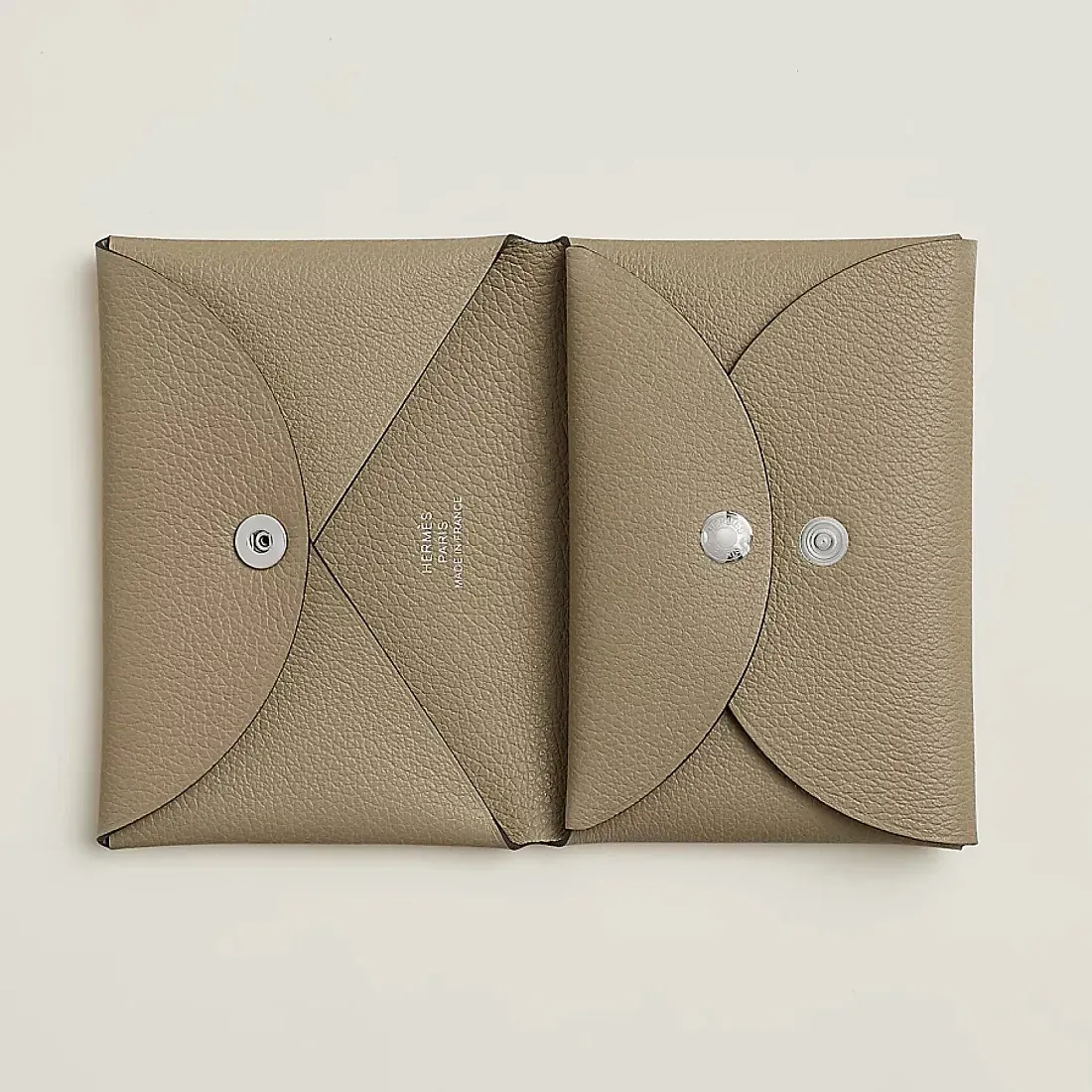 Hermès Кардхолдер Calvi Duo Beige Marfa - фото 2