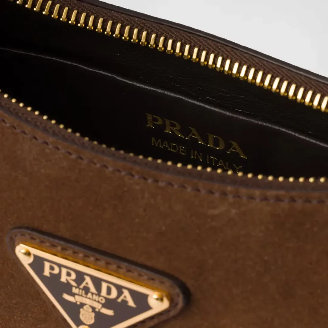 Prada Сумка на плечо Arque из замши - фото 7