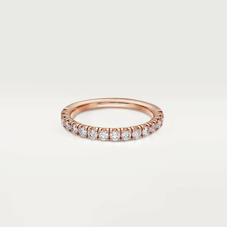 Обручальное кольцо c бриллиантовым паве Etincelle de Cartier Men 2,6 мм Rose Gold - фото 1