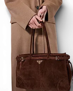 Prada Сумка Bonnie large suede - фото 8