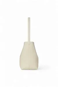 The Row Сумка Medium NS Park Tote Black из кожи Ivory - фото 4