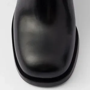 Prada Ботинки из матовой кожи - фото 6
