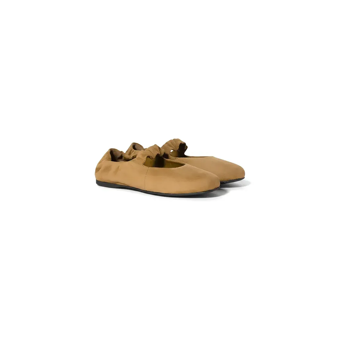 Miu Miu Балетки Ruches suede ballerinas Olive Green - фото 3