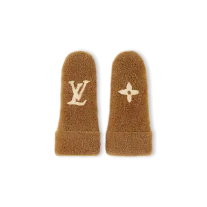 Louis Vuitton Варежки Monogram Shearling Biege - фото 2