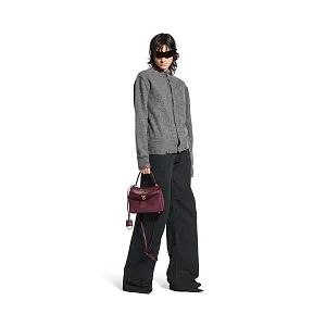 Balenciaga Сумка Rodeo мини формата Dark Burgundy - фото 2