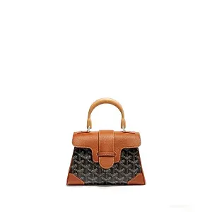 Goyard Мини-сумка Saigon Souple Black and Tan - фото 1