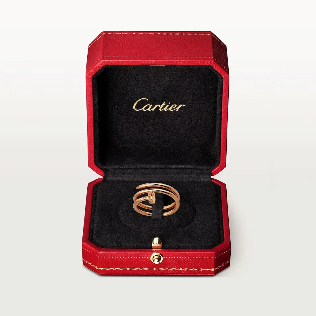 Cartier Двойное кольцо с бриллиантами Juste Un Clou Pink Gold - фото 3