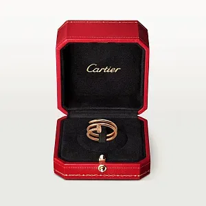 Cartier Двойное кольцо с бриллиантами Juste Un Clou Pink Gold - фото 3