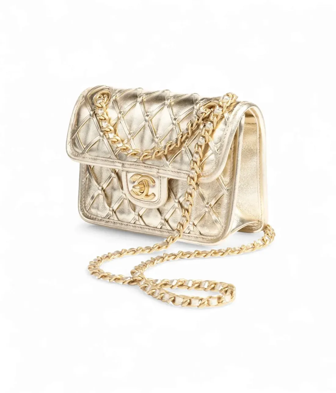 Chanel Мини-сумка Flap Gold - фото 2