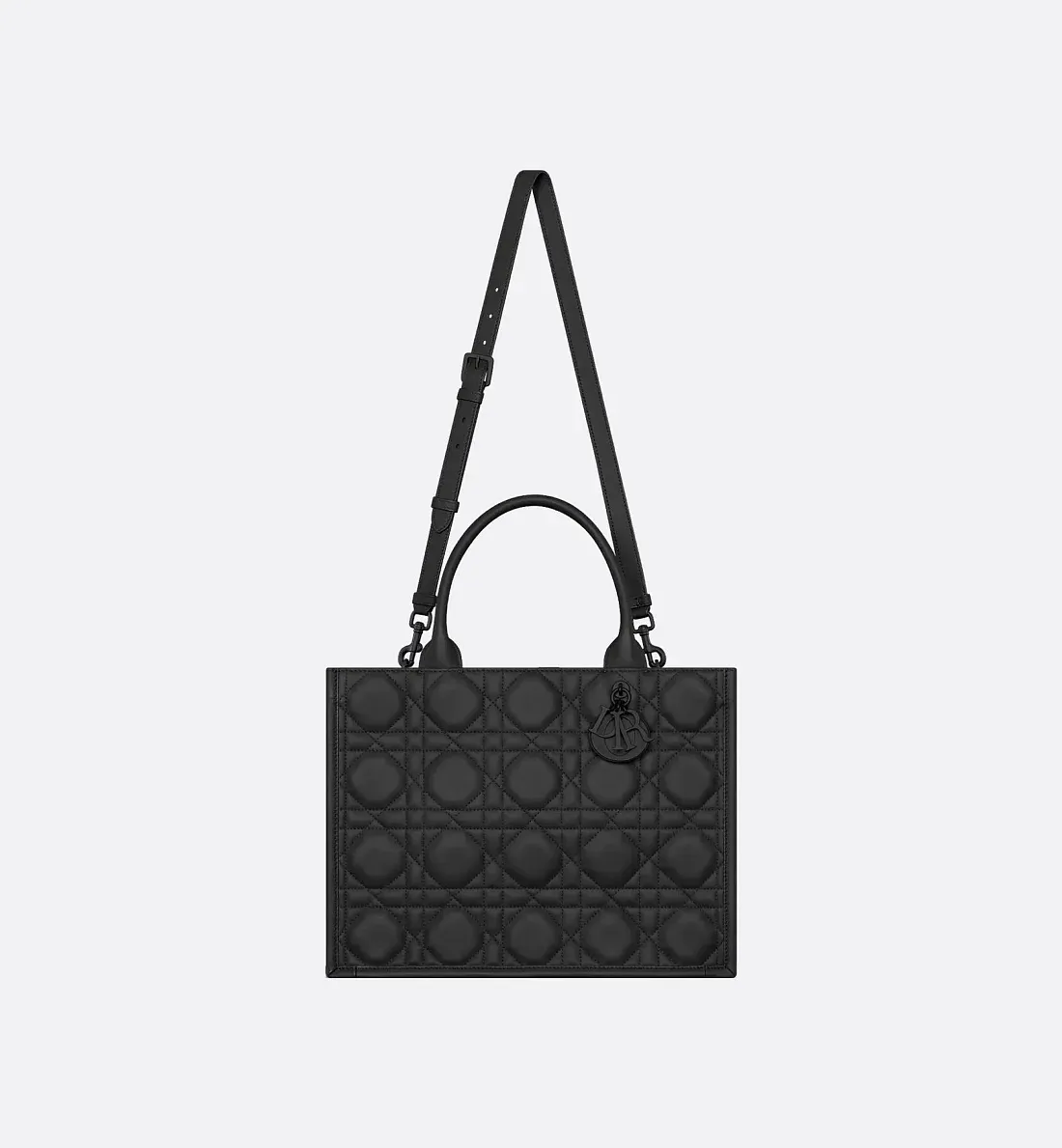 Dior Сумка Book Tote ultra-matte black calfskin среднего формата - фото 5