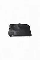 The Row Клатч Bourse Clutch Ivory из кожи Black - фото 1