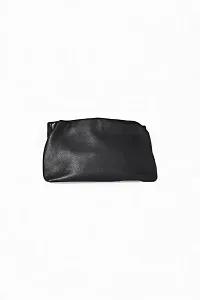 The Row Клатч Bourse Clutch Ivory из кожи Black - фото 1