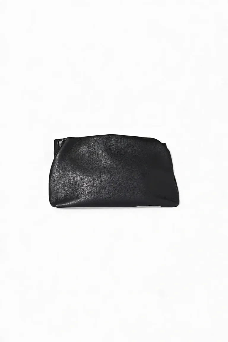 Клатч Bourse Clutch Ivory из кожи The Row Black - фото 1