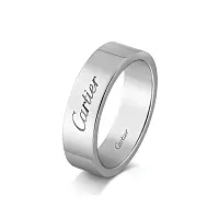 Cartier Обручальное кольцо C de Men 5 мм Platinum - фото 1