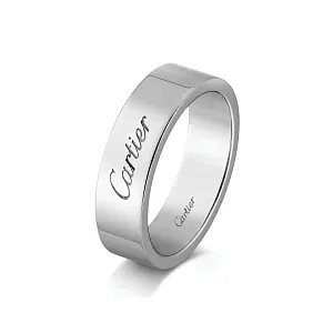 Cartier Обручальное кольцо C de Men 5 мм Platinum - фото 1
