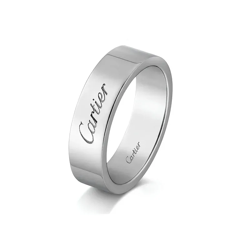 Обручальное кольцо C de Cartier Men 5 мм Platinum - фото 1
