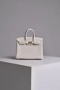 Hermès Сумка Birkin 25 Craie Togo Gold Hardware - фото 1
