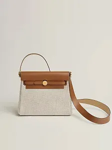 Hermès Сумка Herbag Zip 20 Ecru Beige Fauve Gold Hardware - фото 1