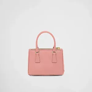 Prada Мини-сумка Galleria из сафьяновой кожи Petal Pink - фото 4