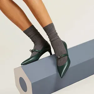Hermès Туфли Kiara 40 Vert Bouteille - фото 2