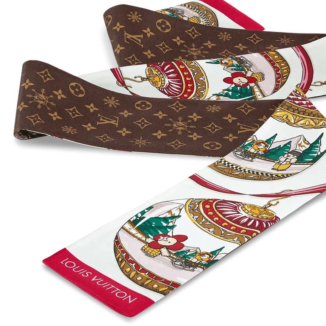 Louis Vuitton Шелковая лента Vivienne Christmas Rose Clair - фото 5