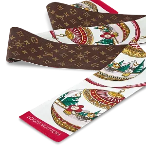 Louis Vuitton Шелковая лента Vivienne Christmas Rose Clair - фото 5