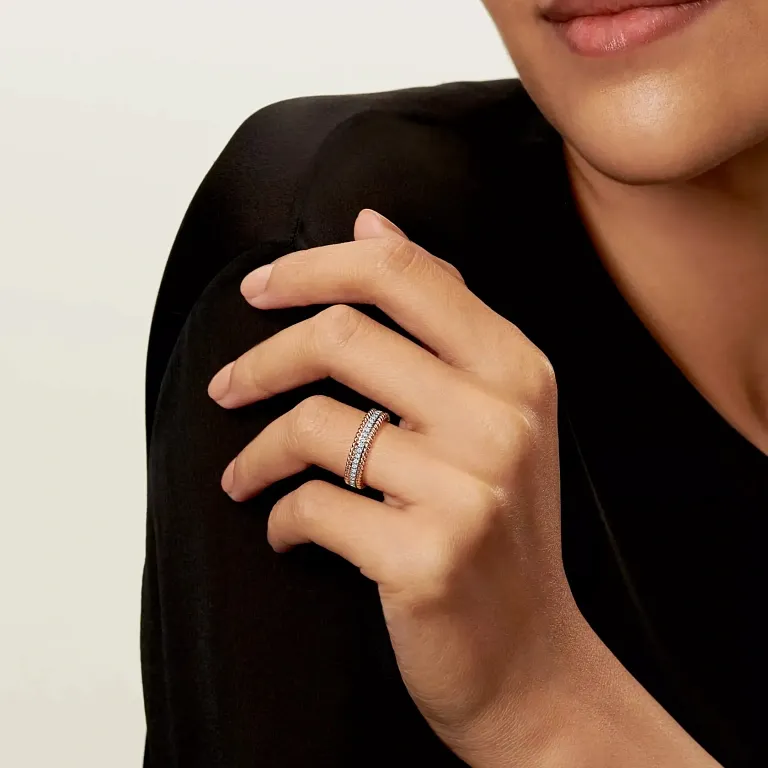 Кольцо Tiffany Rope Two-row Ring Rose Gold - фото 2