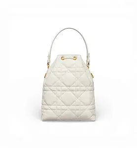 Dior Сумка Bucket Caro Small Latte - фото 4