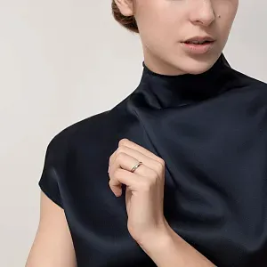 Cartier Обручальное кольцо с 1 бриллиантом C de Men 3 мм Platinum - фото 3