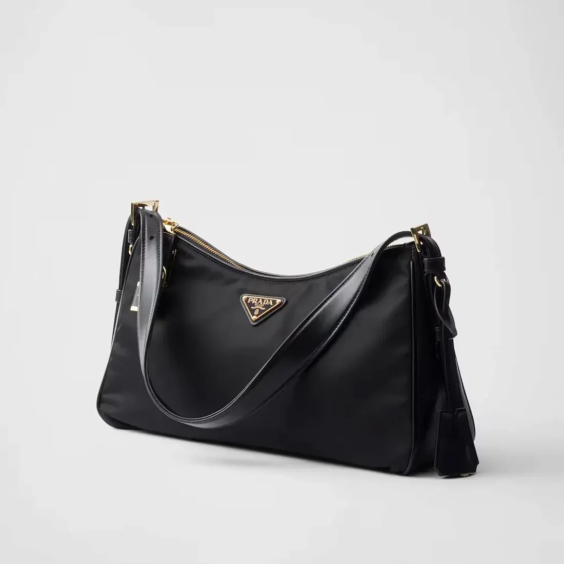 Prada Большая сумка через плечо Aimee из Re-Nylon и кожи с замком - фото 3