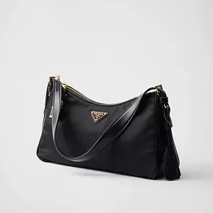 Prada Большая сумка через плечо Aimee из Re-Nylon и кожи с замком - фото 3
