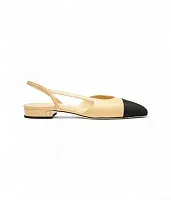 Chanel Кожаные слингбэки Beige/Black - фото 1