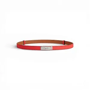 Hermès Ремень Kelly 18 Rose Texas / Palladie - фото 1