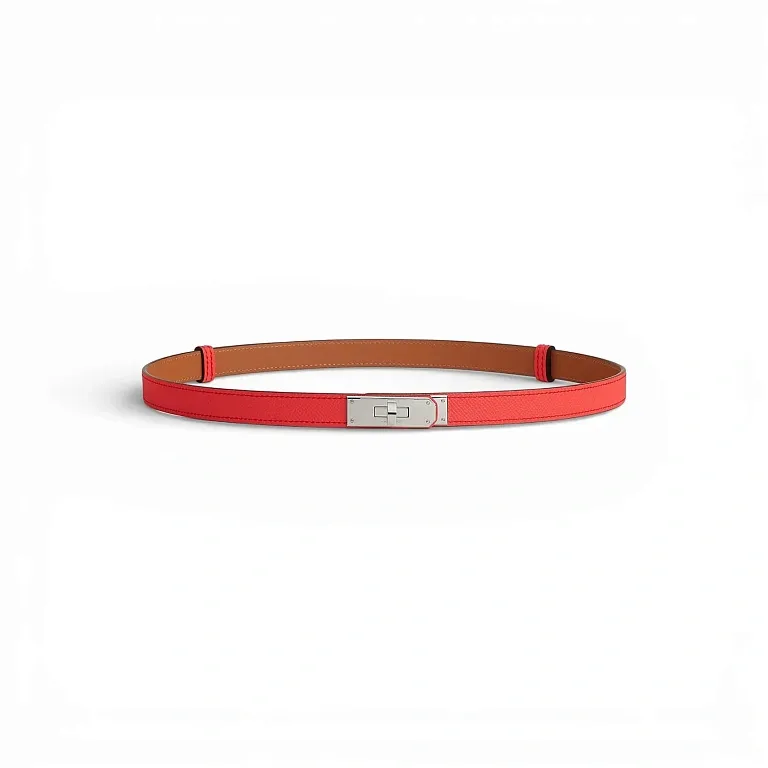 Ремень Kelly 18 Hermes Rose Texas / Palladie - фото 1