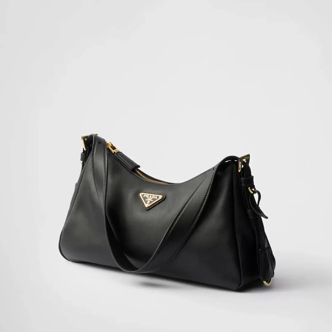 Prada Сумка на плечо Aimee Medium из кожи Black - фото 6