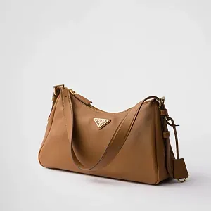 Prada Сумка на плечо Aimee Medium из кожи Caramel - фото 3