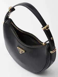 Prada Маленькая кожаная сумка через плечо Arque Black - фото 5