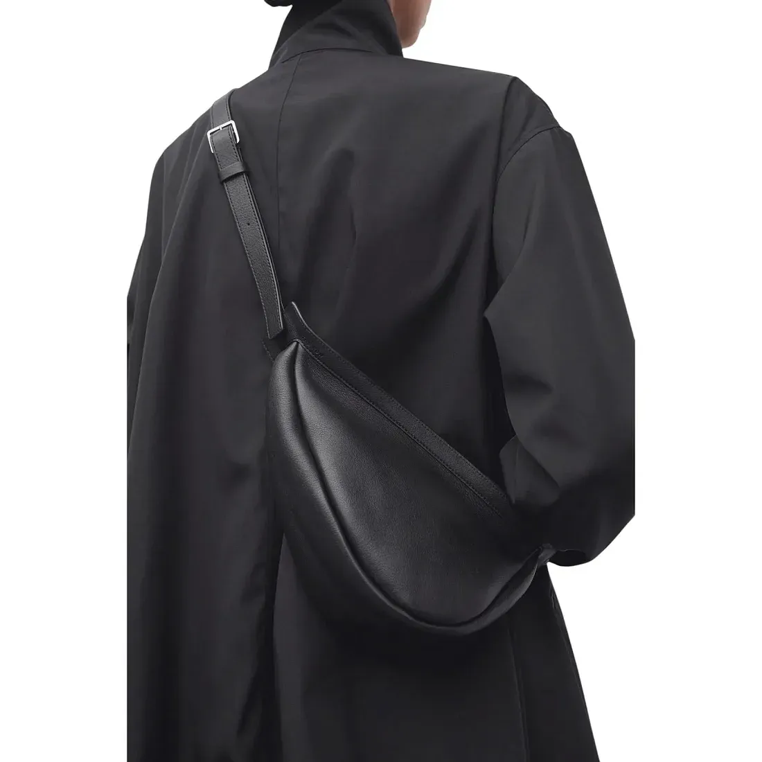 The Row Сумка Small Slouchy Banana Black из кожи - фото 2