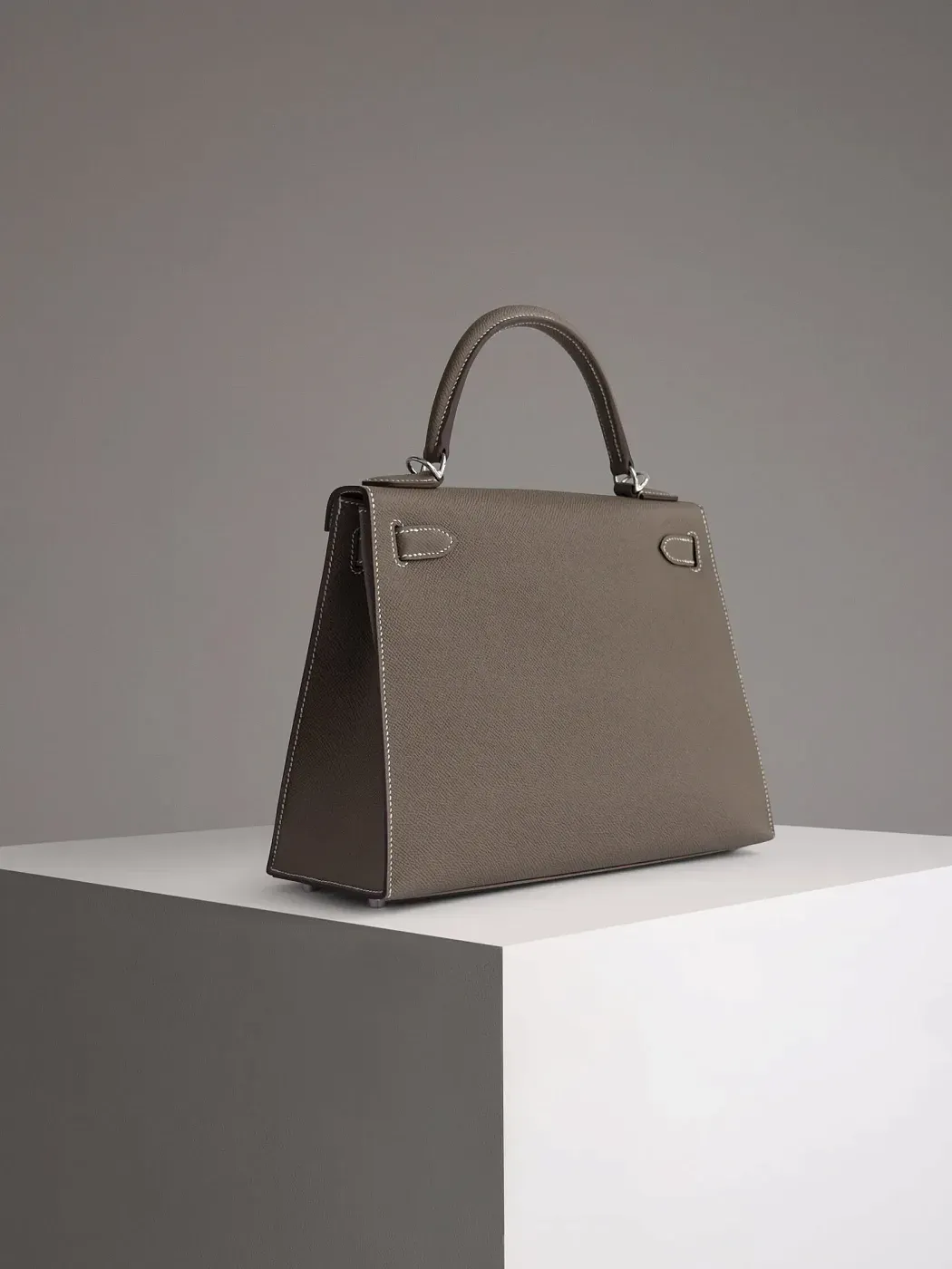 Hermès Cумка Sellier Kelly 28 Etoupe Epsom Palladium Hardware - фото 8