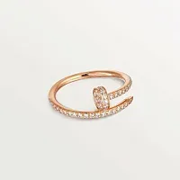Cartier Кольцо Juste Un Clou маленькая модель с бриллиантовым паве Rose Gold - фото 1
