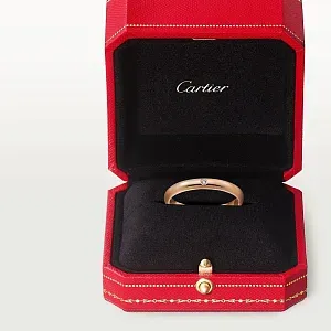 Cartier Обручальное кольцо с 1 бриллиантом 1895 2,6 мм Rose Gold - фото 4