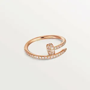 Cartier Кольцо Juste Un Clou маленькая модель с бриллиантовым паве Rose Gold - фото 1