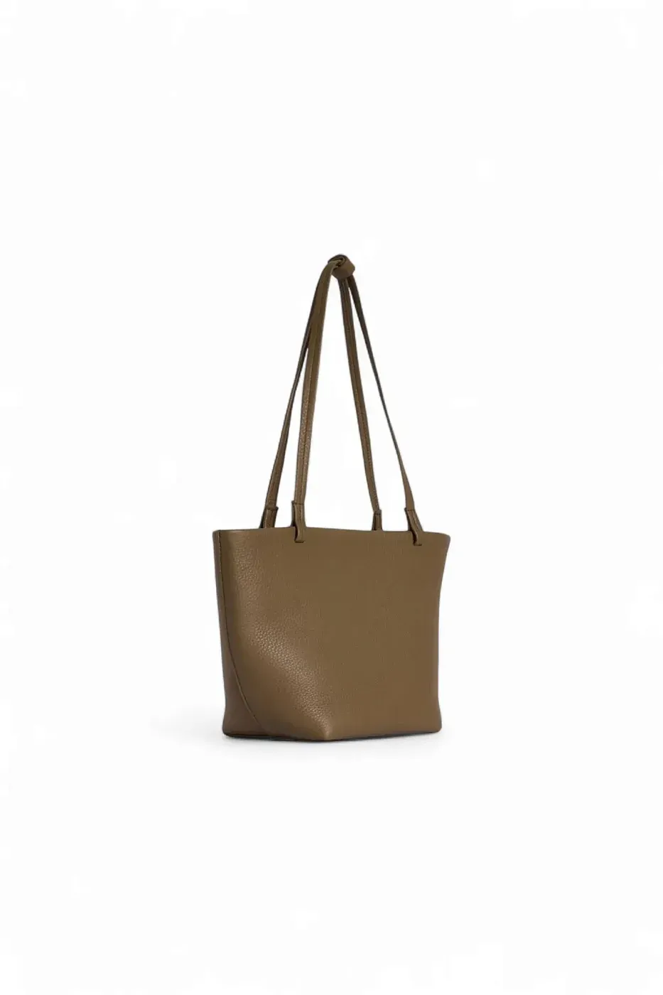 The Row Сумка Medium Park Tote Black из кожи Smoked Taupe - фото 2