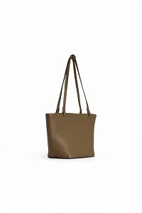 The Row Сумка Medium Park Tote Black из кожи Smoked Taupe - фото 2