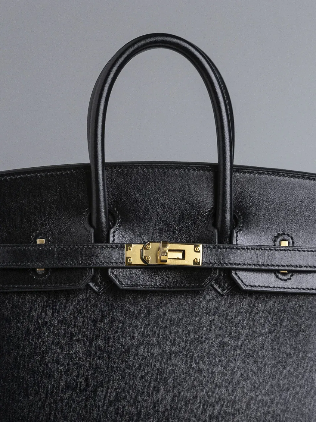 Hermès Сумка Birkin 25 Black Box Sellier Gold Hardware - фото 6