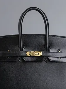 Hermès Сумка Birkin 25 Black Box Sellier Gold Hardware - фото 6